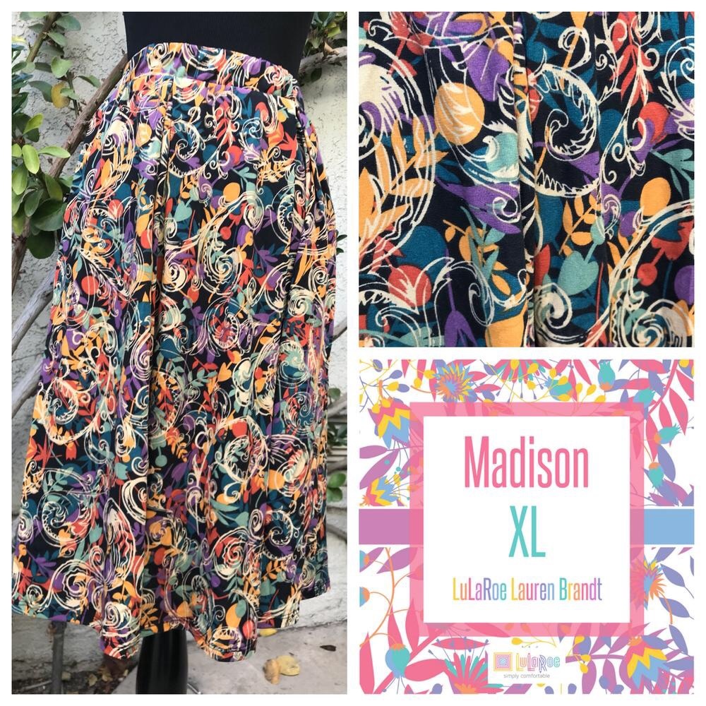 NWT!! LuLaRoe Madison Skirt, Size XL! Has pockets!